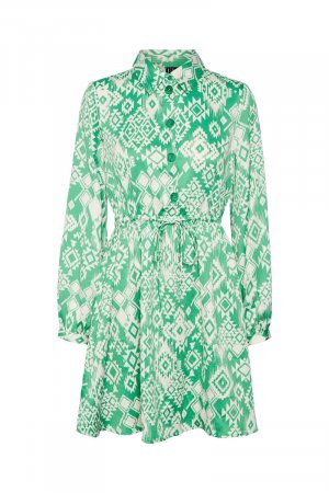 Платье-рубашка с длинными рукавами , зеленый Vero Moda
