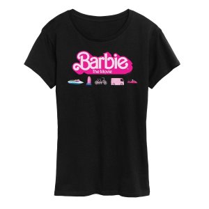 Детская футболка с короткими рукавами и рисунком «Барби из фильма «Транспортные средства»» , черный Licensed Character