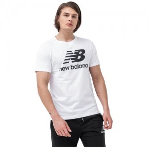 Одежда Спортивная Essentials Stacked Logo T-Shirt Mt01575-Wt S New Balance. Цвет: белый