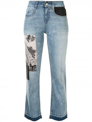 Укороченные джинсы с нашивками Hellessy. Цвет: синий