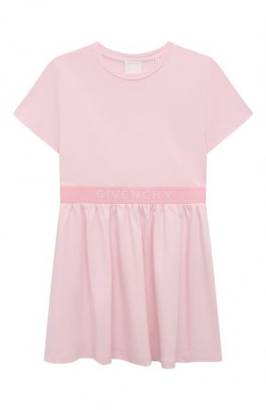 Хлопковое платье Givenchy. Цвет: розовый