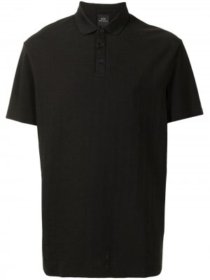 Рубашка поло с короткими рукавами Armani Exchange. Цвет: черный