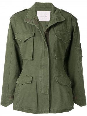 Куртка с накладными карманами pushBUTTON. Цвет: зеленый
