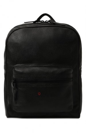 Кожаный рюкзак Kiton. Цвет: чёрный