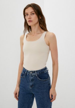Майка Charuel TOP IN THICK JERSEY WITH SHAPERS. Цвет: бежевый