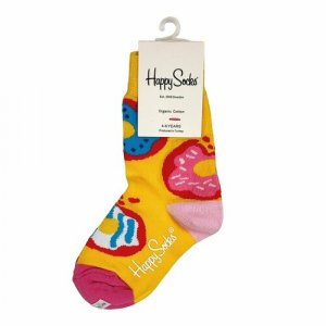 Носки размер 28/31, желтый, розовый Happy Socks. Цвет: желтый/розовый