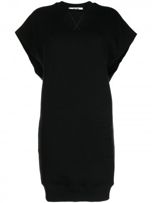 Платье-свитер с короткими рукавами MSGM. Цвет: черный