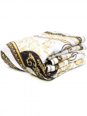 Одеяло с принтом Medusa Versace Home. Цвет: черный