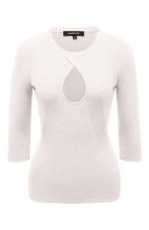 Пуловер из шерсти и шелка Barbara Bui. Цвет: кремовый