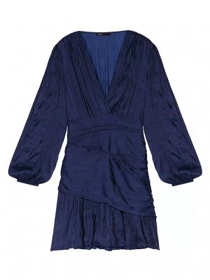 Короткое драпированное платье , темно-синий Maje