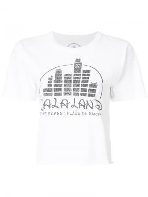 Укороченная футболка La Land Local Authority. Цвет: белый