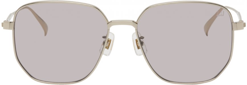 Серебристо-фиолетовые квадратные солнцезащитные очки Dunhill