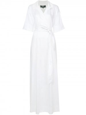 Длинное платье с запахом Paule Ka. Цвет: белый