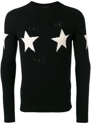 Джемпер со звездами и рваными деталями Marc Jacobs. Цвет: чёрный
