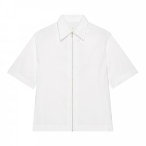 Рубашка свободного кроя на молнии с короткими рукавами от , цвет Белый Givenchy