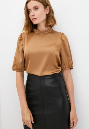 Блуза PreWoman. Цвет: коричневый