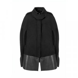 Пальто , шерсть, средней длины, размер 44, черный Sonia Speciale. Цвет: черный