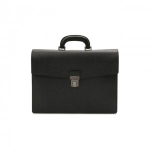 Кожаный портфель Salvatore Ferragamo. Цвет: серый