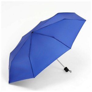 Мини-зонт , механика, 3 сложения, 8 спиц, синий Queen Fair