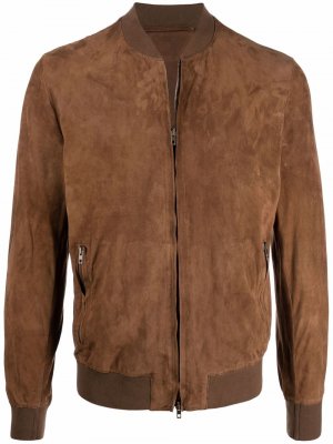 Куртка на молнии Salvatore Santoro. Цвет: коричневый