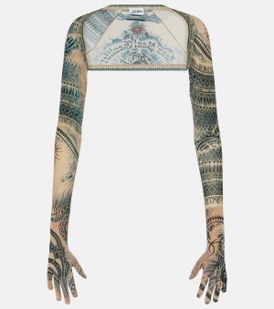 Перчатки с принтом из коллекции татуировок , мультиколор Jean Paul Gaultier