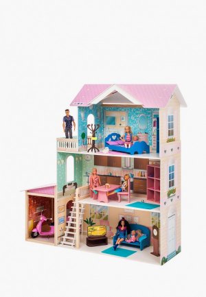 Дом для куклы Paremo Розали Гранд, с мебелью 11 предметов, кукол 30 см. Цвет: разноцветный