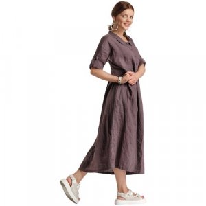 Платье , размер 50-52, лиловый Kayros. Цвет: бордовый/лиловый