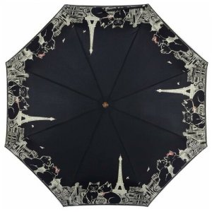Зонт складной женский Guy De Jean 3407-OCA Cats Noir