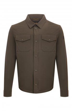 Утепленная куртка-рубашка Hetrego. Цвет: коричневый