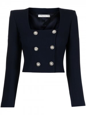 Куртка с декорированными пуговицами Alessandra Rich. Цвет: синий