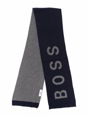 Шарф с логотипом BOSS Kidswear. Цвет: серый
