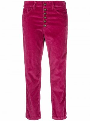 Укороченные вельветовые брюки DONDUP. Цвет: розовый