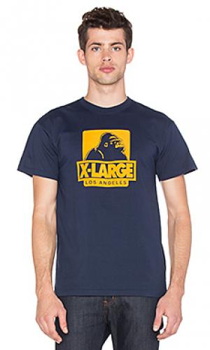 Футболка gorilla XLARGE. Цвет: синий