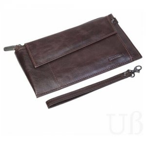 Кошелек для денег из натуральной кожи, портмоне, бумажник, коричневый H-35/02-152 Premier. Цвет: коричневый