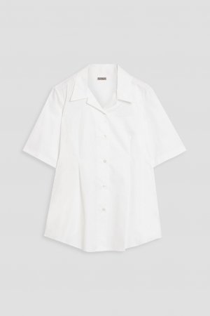 Плиссированная рубашка из хлопкового поплина ADAM LIPPES, белый Lippes