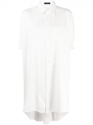 Поплиновое платье-рубашка R13. Цвет: белый
