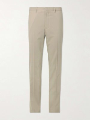 Костюмные брюки Mayer из смесовой шерсти THEORY, бежевый Theory