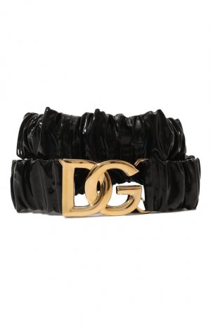 Кожаный ремень Dolce & Gabbana. Цвет: чёрный