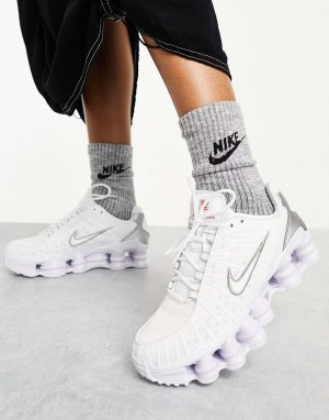 Белые кроссовки унисекс Shox TL Nike