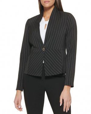 Блейзер Snap Button Stripe Blazer, цвет Black/Ivory Tommy Hilfiger