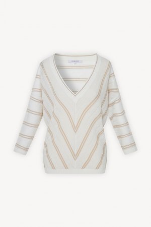 Кремовый пуловер Laisa Gerard Darel. Цвет: бежевый