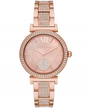Женские часы Abbey из нержавеющей стали с браслетом цвета розового золота, 36 мм, золотой Michael Kors