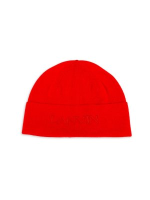 Шерстяная шапка с логотипом , красный Lanvin