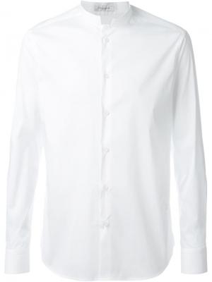 Рубашка с воротником-стойкой Paolo Pecora. Цвет: белый