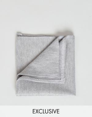 Трикотажный платок для нагрудного кармана Noak. Цвет: серый