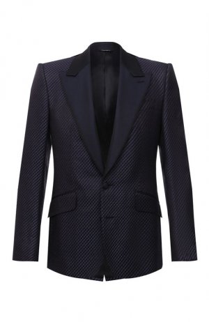Шелковый пиджак Dolce & Gabbana. Цвет: синий