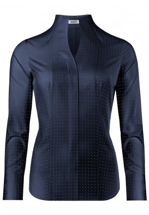 Блузка-рубашка LEICHT TAILLIERT KELCHKRAGEN , цвет dunkelblau weiß Vincenzo Boretti