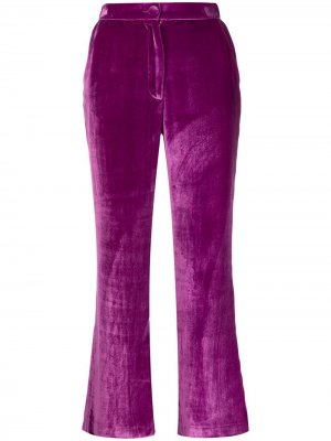 Укороченные расклешенные брюки Almaz. Цвет: фиолетовый