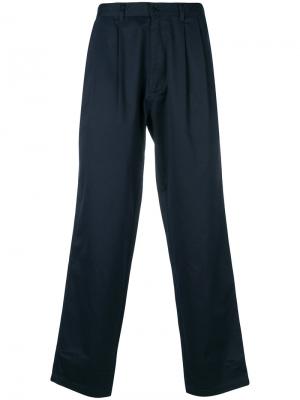 Плиссированные брюки-чинос E. Tautz. Цвет: синий
