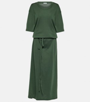 Платье миди из хлопкового джерси , зеленый Lemaire